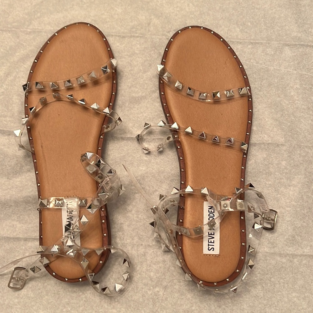 Steve Madden Clear Travel Sandal Size 10